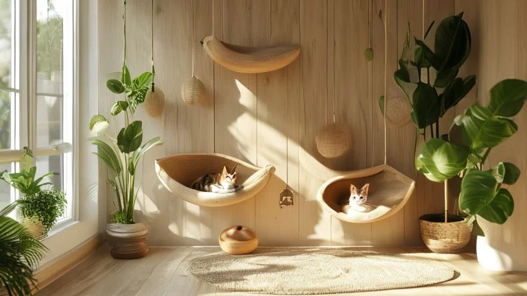 Camas suspensas para gatos: conforto e estilo em espaços pequenos