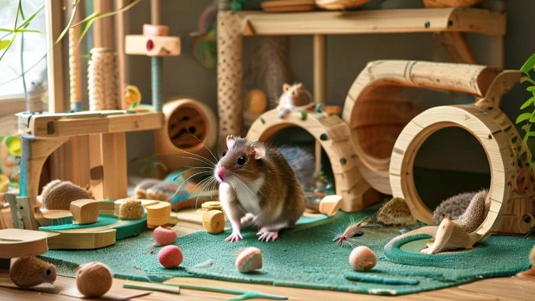 Brinquedos que estimulam o instinto natural dos pequenos roedores