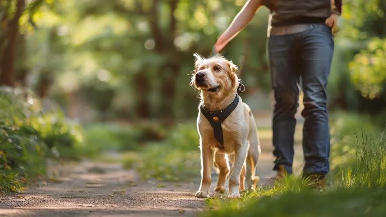 Métodos suaves para ensinar seu cachorro a não puxar a coleira