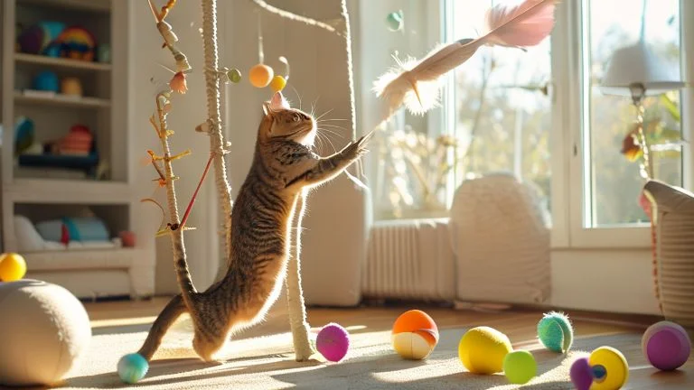 Como criar uma rotina de exercícios em casa para seu gato