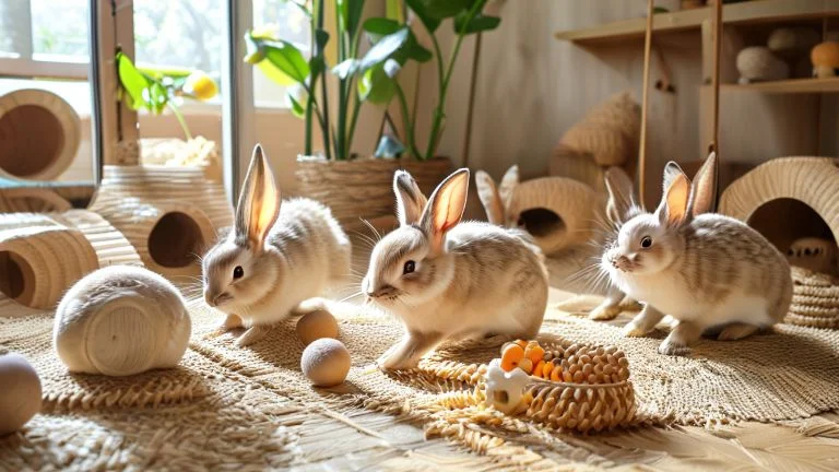 Brinquedos Essenciais para Enriquecer o Ambiente dos Seus Coelhos