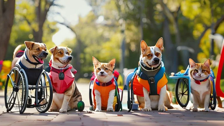 Acessórios estilosos e funcionais para pets com necessidades especiais