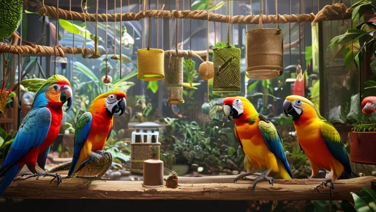 Brinquedos sensoriais: essencial para o bem-estar das aves de estimação