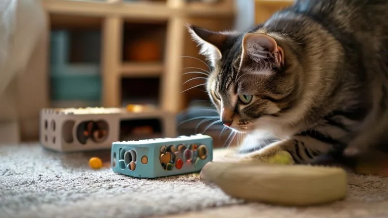 Como os brinquedos de quebra-cabeça beneficiam os gatos tutelados