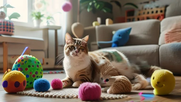 Como os brinquedos ajudam no bem-estar emocional dos gatos domésticos